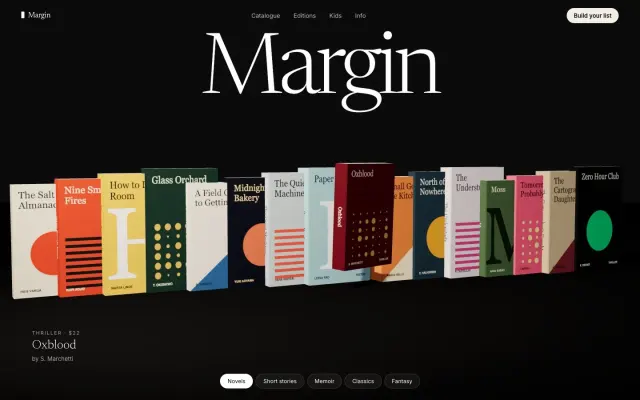 Book Row — 3D Bookshop Landing Page design preview