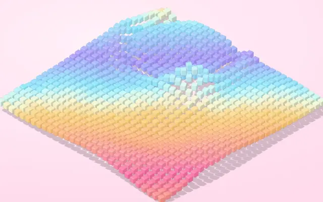 Candy Cubes — Jelly-Physics Isometric Cube Field design preview