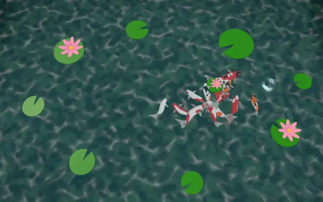 Koi Pond — Koi Pond with Real Ripples design preview