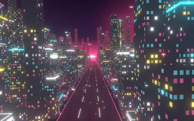 Neon City — Endless Cyberpunk Flyover design preview