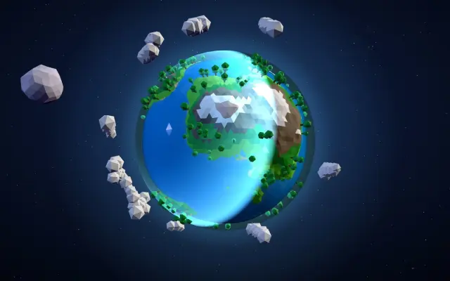 Tiny Planet — Procedural Low-Poly World design preview