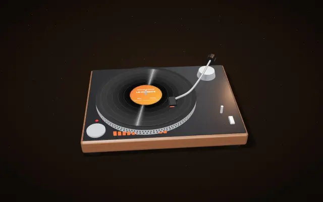 Vinyl Deck — Turntable with Live Lo-Fi Beat design preview