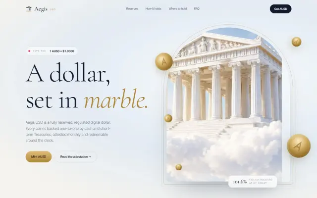 Aegis USD — A Regulated Stablecoin design preview