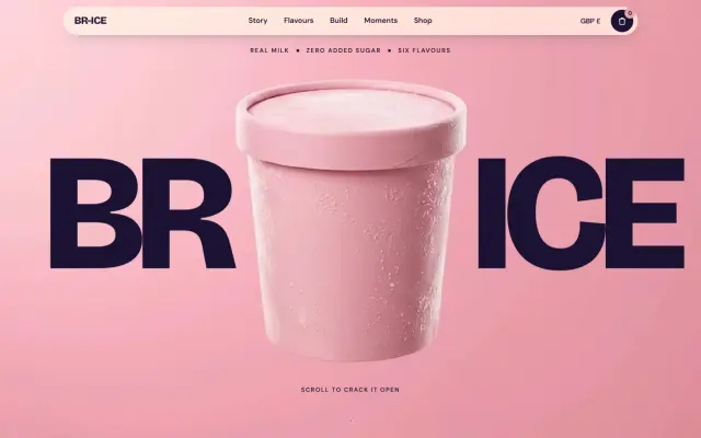 BR-ICE — Real Milk, Zero Sugar, Blown Apart design preview