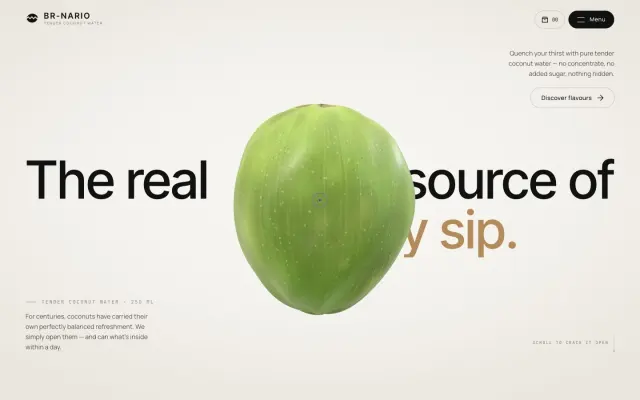 BR-NARIO — Coconut to Carton, in Real-Time 3D design preview