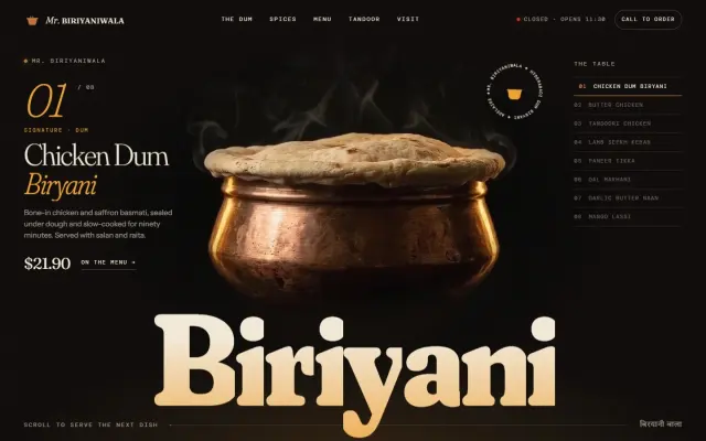 MR. BIRIYANIWALA — Dum Biryani, Sealed in Copper design preview