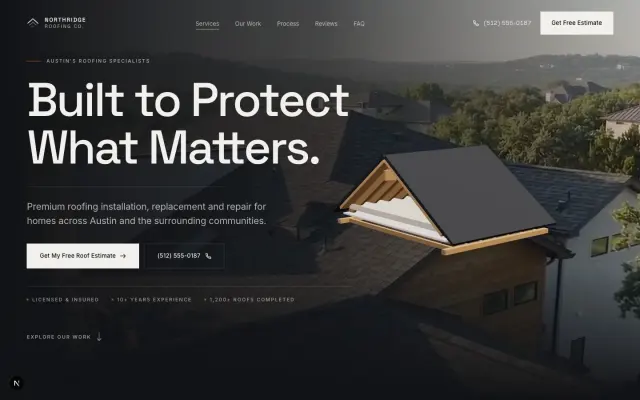 NORTHRIDGE — Roofing Company Template design preview