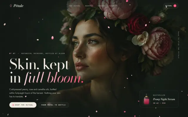 Pétale — Botanical Skincare design preview