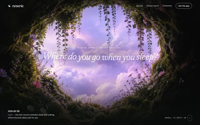 Reverie — A Dream Journal & Sound Label design preview