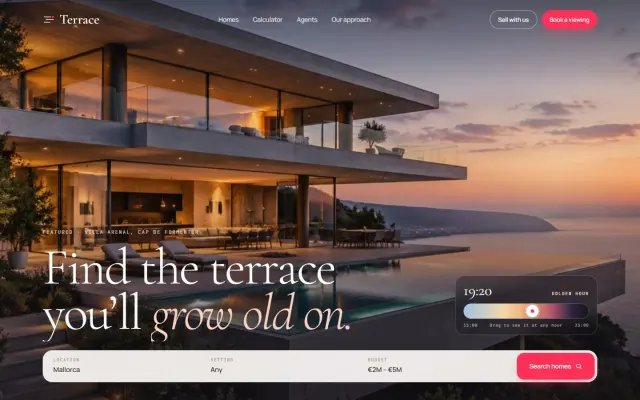 Terrace — Modern Villa Real Estate design preview