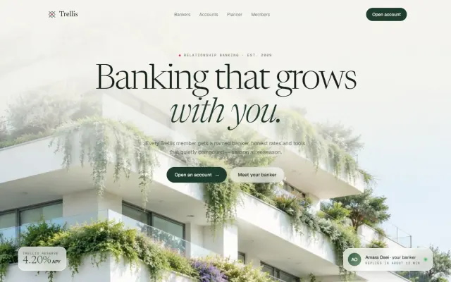 Trellis — Relationship Banking design preview